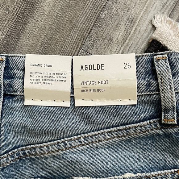 Agolde High Rise Vintage Boot Jeans in Sway Light Wash - Picture 10 of 10